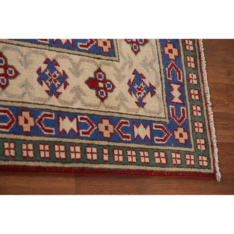 Red Kazak Area Rug Handmade Bedroom Wool Carpet - 6'7" x 10'4"