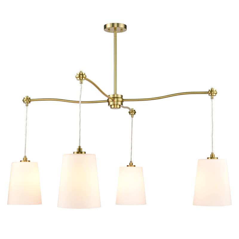 Light Society Llie Chandelier - Brushed Brass/Opal - Brushed Brass/Opal