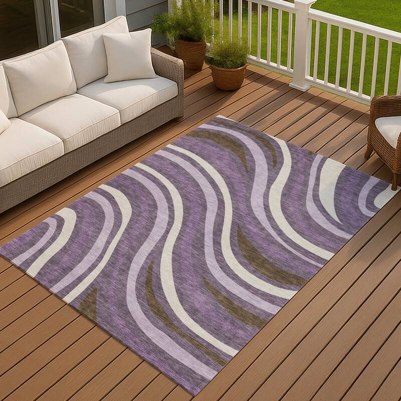 Machine Washable Indoor/ Outdoor Traditional Mimi Chantille Rug