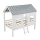 preview thumbnail 6 of 12, Twin Pine Low Loft House Bed with Roof, Windows, and Ladder