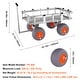 preview thumbnail 7 of 5, Beach Fishing Cart for Sand, Heavy-Duty Aluminum Pier Wagon Trolley - 400 lbs