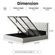 preview thumbnail 8 of 15, Plywood Frame Upholstered Platform Bed with Lift-up Storage