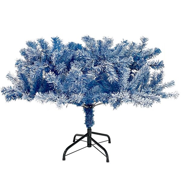 fti リアルツリー青 6FT Pre-Lit Hinged Artificial Fir ChristmasTree - Bed Bath