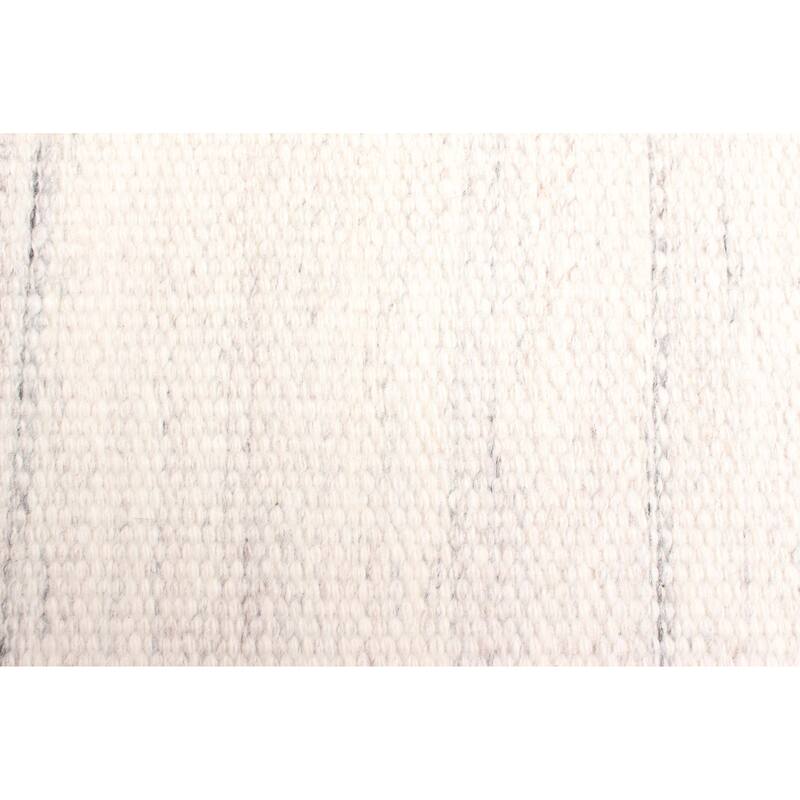 ECARPETGALLERY Flat-Weave Ankara FW Ivory Wool Kilim - 5'0 x 7'6