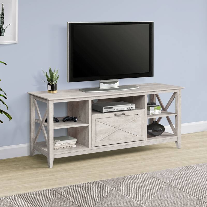 Saint Birch 59.5-inch TV Stand in Washed Gray