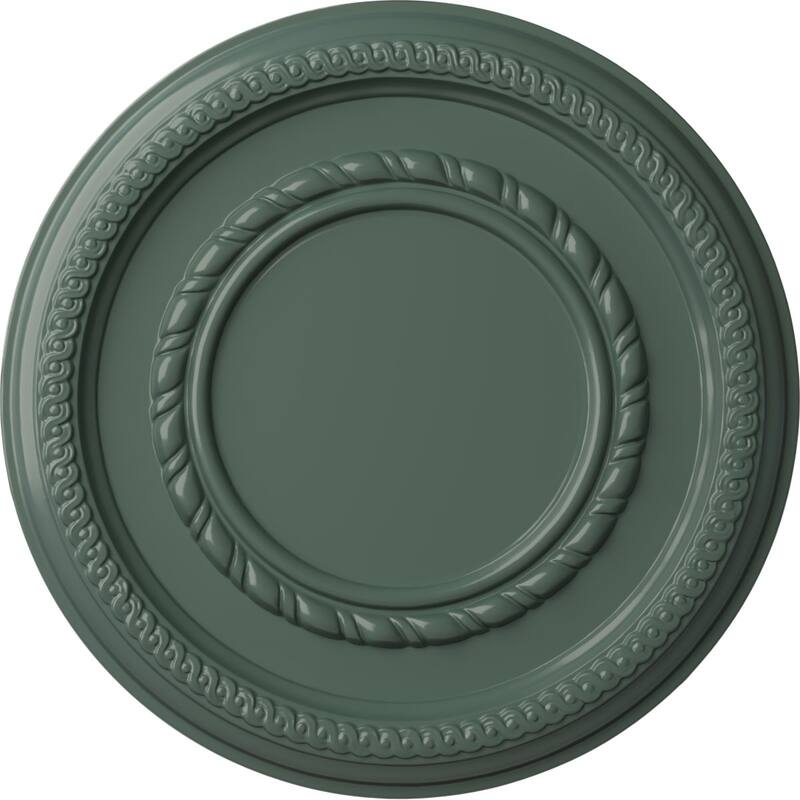 12 5/8"OD x 1 1/8"P Federal Roped Small Ceiling Medallion