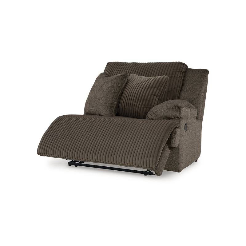 Signature Design by Ashley Top Tier Dark Brown 4-Piece Reclining Sectional with Chaise - 143" W x 74" D x 41" H