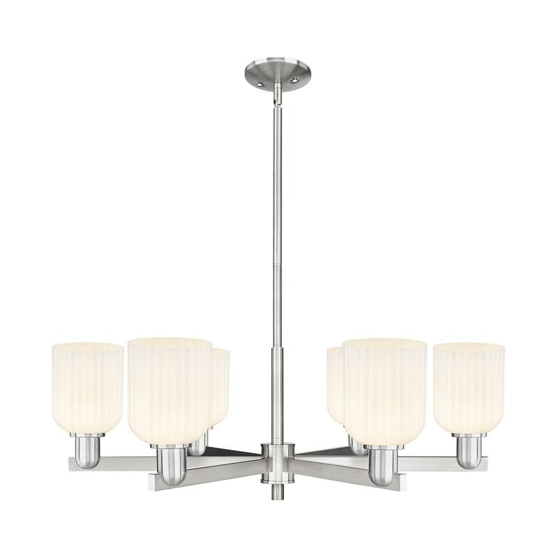 Innovations LightingDowntown Urban - Bridal Veil - 6 Light 35" Stem Hung Chandelier