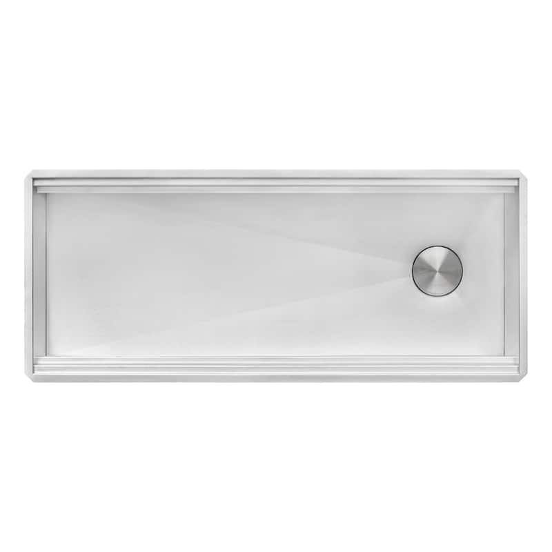 Ruvati 45-inch Workstation Two-Tiered Ledge Kitchen Sink Undermount 16 Gauge Stainless Steel - RVH8335 - 45 x 19