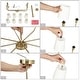 preview thumbnail 21 of 19, Mid-Century Modern Gold 6/8-Light French Chandelier Fabric Pendant Lights for Dining Room