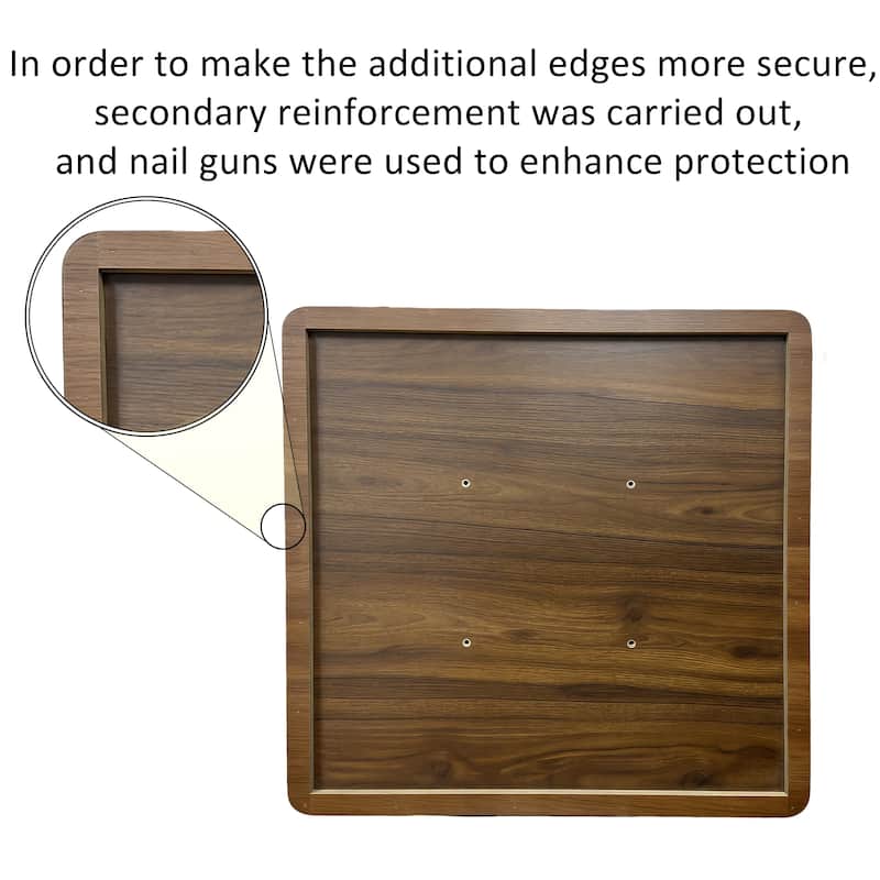 Square Dining Table, 27.6" Tulip Table with Thickened Edge Decor Tabletop & Metal Pedestal, Mid Century Modern Bistro Table