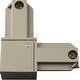 preview thumbnail 1 of 0, Progress Lighting Right L-Connector for Alpha Trak Systems - Brushed Nickel Brushed Nickel