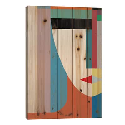 Absolute Face Print On Wood by The Usual Designers - Multi-Color