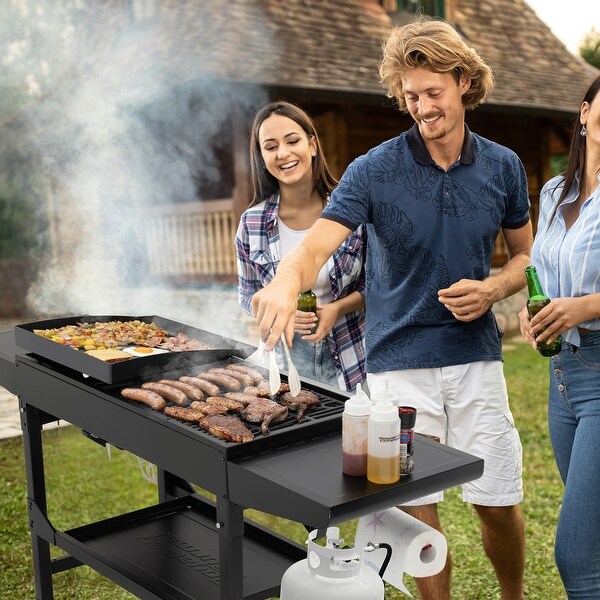 Royal Gourmet 4-Burner Portable Flat Top Gas Grill and Griddle Combo Grill  with Folding Legs, Black \u0026 Silver - Bed Bath \u0026 Beyond - 37031948
