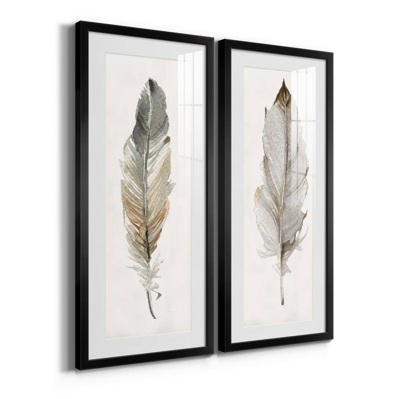 Neutral Feather I-Premium Gallery Framed Print - Ready to Hang