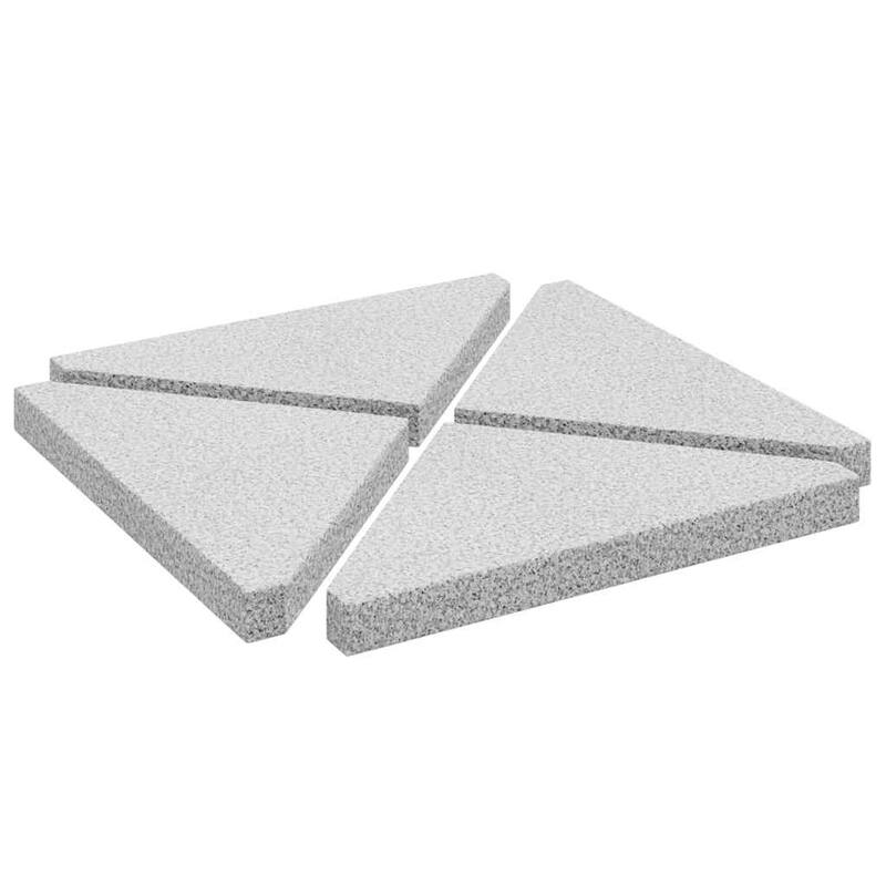 vidaXL Umbrella Weight Plate Grey Granite Medium Durable - 16.1 x 16.1 x 2.0 in