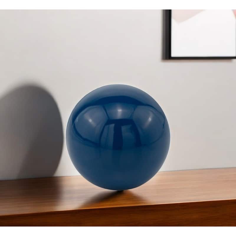 4" X 4" X 4" Blue Aluminum Classic Sphere - Blue
