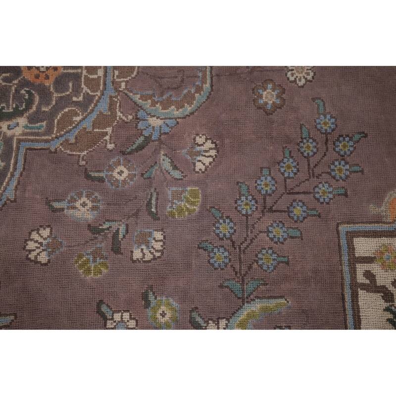 Tabriz Persian Vintage Area Rug Living Room Handmade Wool Carpet - 9'3" x 12'9"
