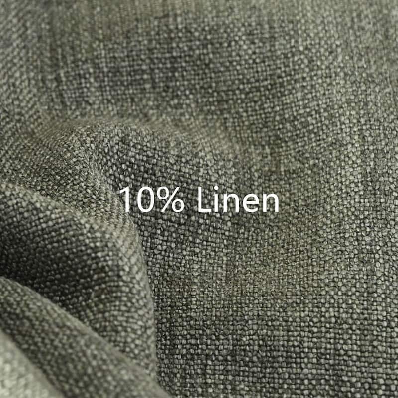 Modern Linen-Blend Parsons Dining Chairs with Solid Wood Legs