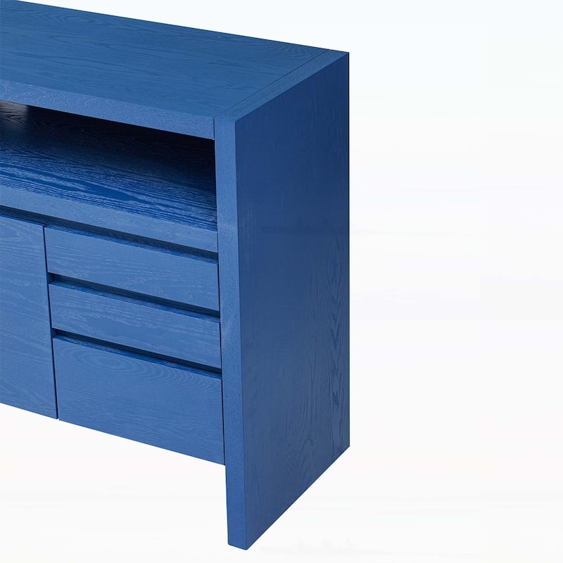 Functional Sideboard with Drawers and Semi - Open Shelf