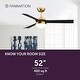 preview thumbnail 14 of 14, Fanimation Barlow 52 inch Indoor/Outdoor Ceiling Fan with LED CCT Select Light Kit and Remote - Brushed Satin Brass