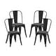 preview thumbnail 66 of 116, Industrial Metal 18 Inch Stackable Dining Chair Set