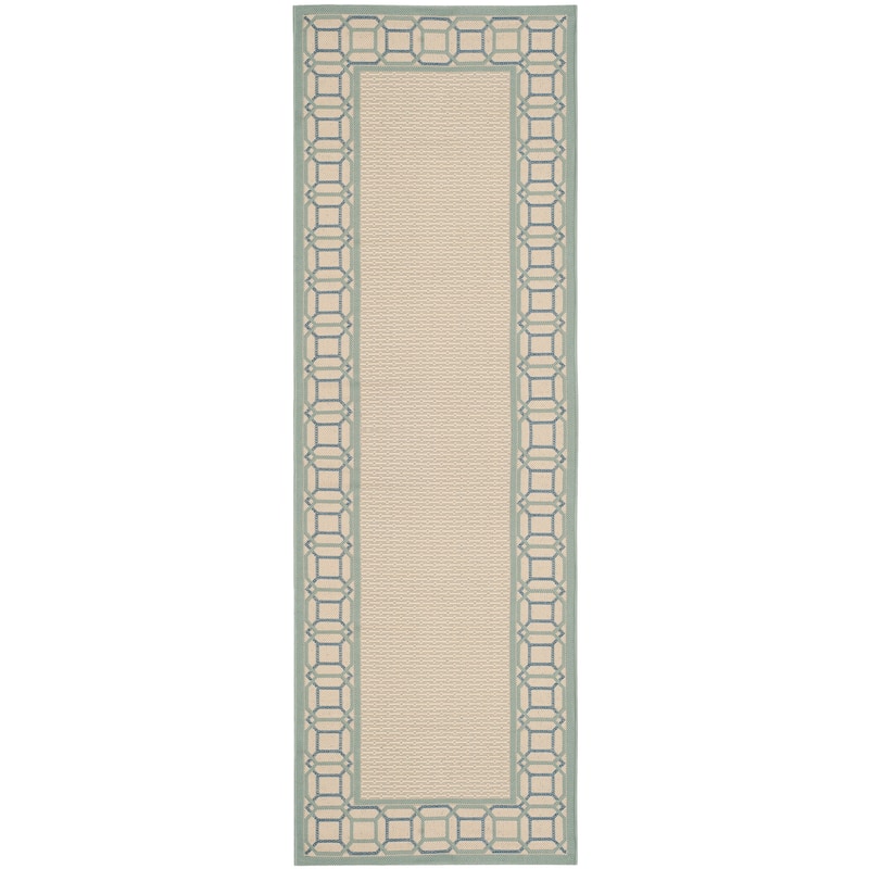 Martha Stewart by SAFAVIEH Facet Border Indoor/ Outdoor Waterproof Rug