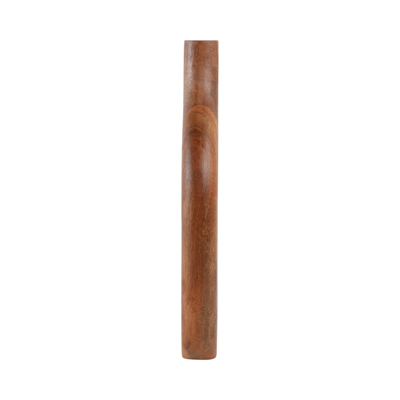 Mango Wood Sculptural Vase Decorative Handcrafted Eye-Catching Form