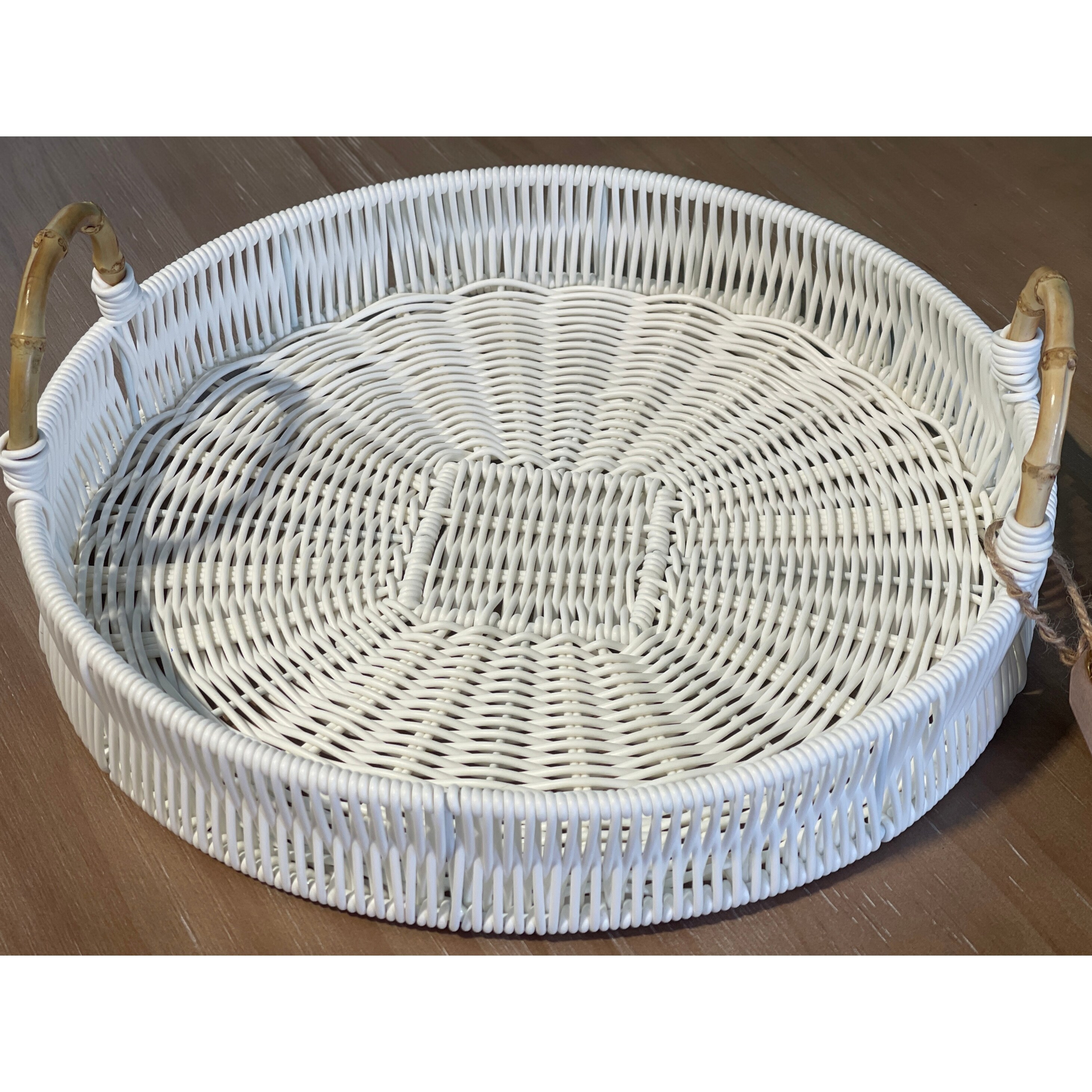 Outdoor serving sales tray with handles