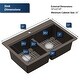 preview thumbnail 36 of 56, Karran QTWS-880 Drop-in 33 in. Double Equal 50/50 Bowl Workstation Kitchen Sink