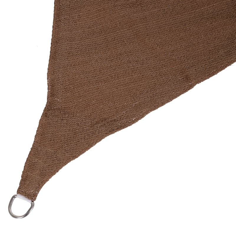 Outsunny 20' x 13' Rectangle Outdoor Patio Sun Shade Sail Canopy with D-Rings and Nylon Rope Included - Brown - 20' x 13'