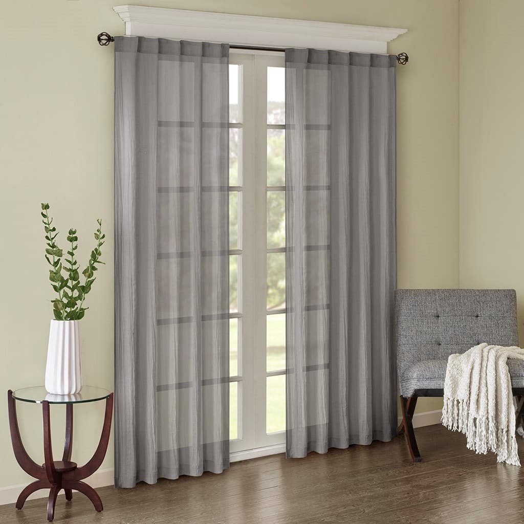 Solid Crushed Curtain Panel