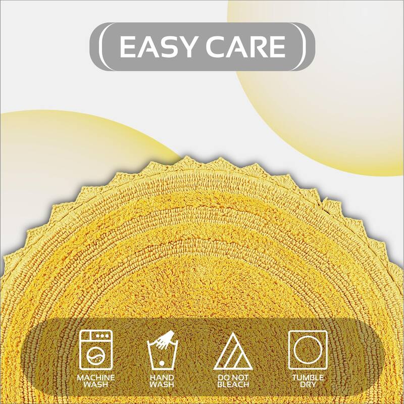 Better Trends Bath Rugs 100% Cotton Soft & Water Absorbent Reversible Tufted Bathroom Rug for Shower, Sink Mats Lilly Crochet
