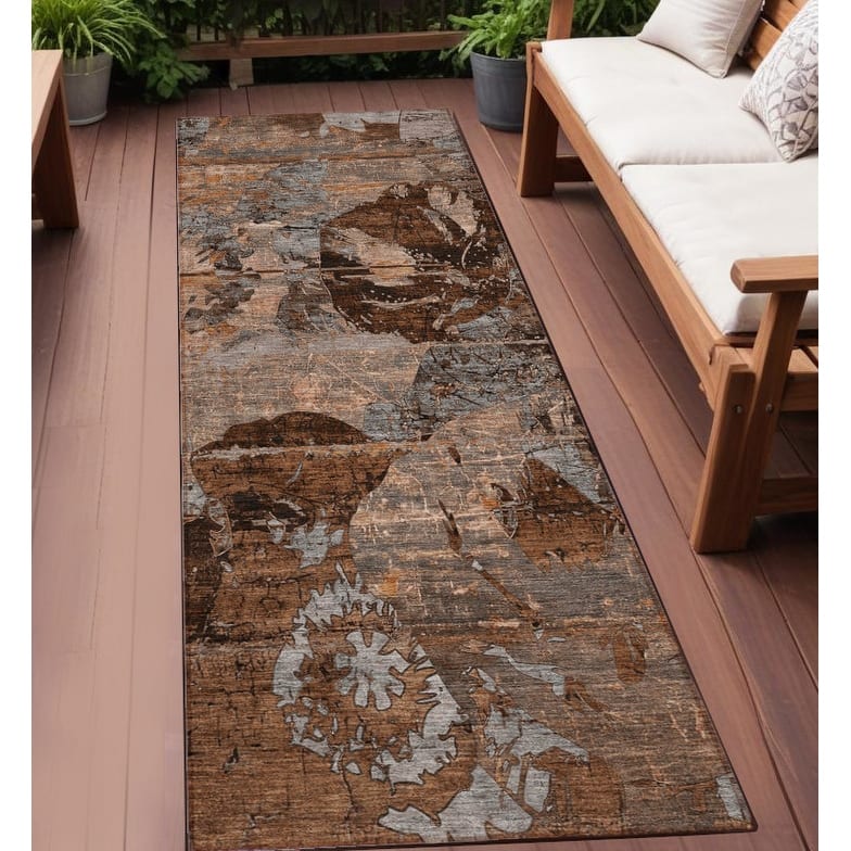 Rane Botanic Elegance Weather Resistant Timeless Fusion Outdoor Rug