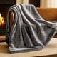 preview thumbnail 51 of 54, Bare Home Faux Fur Blanket - Ultra-Soft Blanket - Luxurious Fuzzy Warm Throw 47" x 60" - Variegated Grey