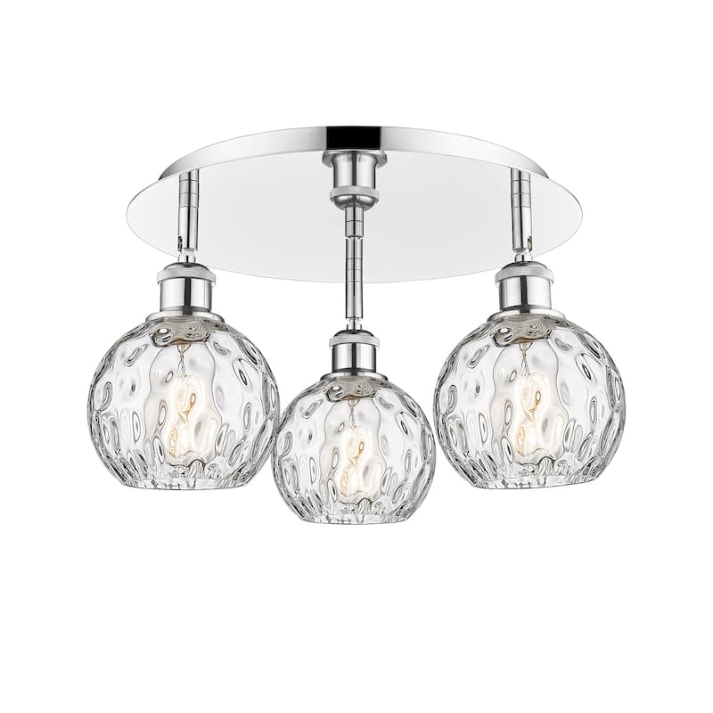 Innovations Lighting 516-3C-9-18 Athens Water Glass Flush Athens Water