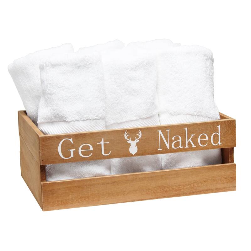 Elegant Designs Three Piece Decorative Wood Bathroom Set