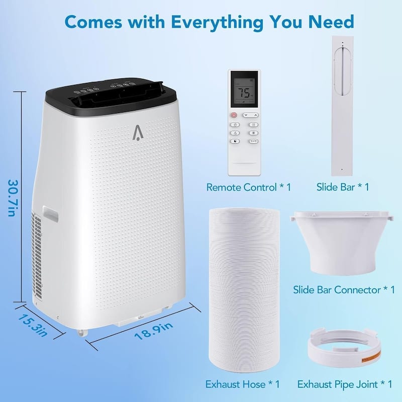 14000 BTU Portable Air Conditioner - Cools Rooms Up to 700 Sq