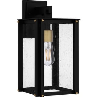 Matte Black One Light Outdoor Wall Mount from the Robbins Collection