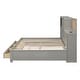preview thumbnail 7 of 10, Full Size Platform Daybed Frame Storage Bed Relaxation Daybed Multifunctional Daybed with Center Legs & Slat Support - Grey