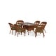 preview thumbnail 19 of 45, Portside Southwest Amber Outdoor Wicker Dining Set (7-Piece)