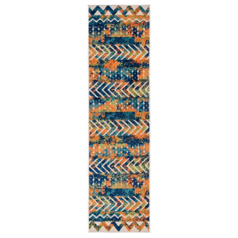 World Rug Gallery Turin Modern Geometric Bohemian Indoor/Outdoor Area Rug