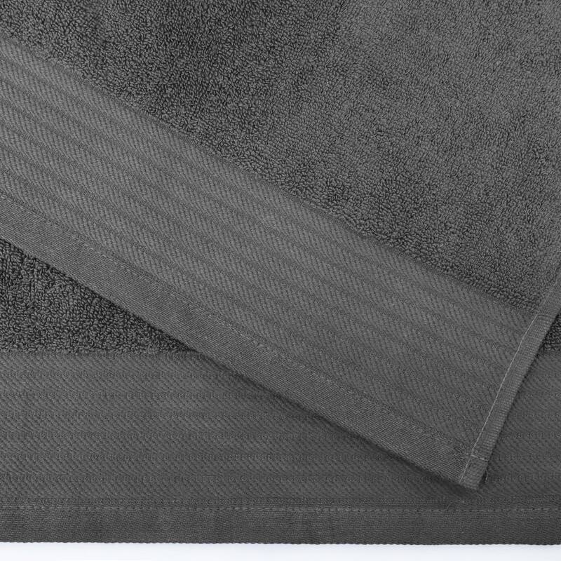 Turkish Cotton Herringbone and Solid Washcloth Towel Set by Superior
