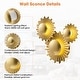 preview thumbnail 7 of 8, 17" Art Deco Gold 3-Light LED Sunbeam Flush Mount Wall Light Sconce