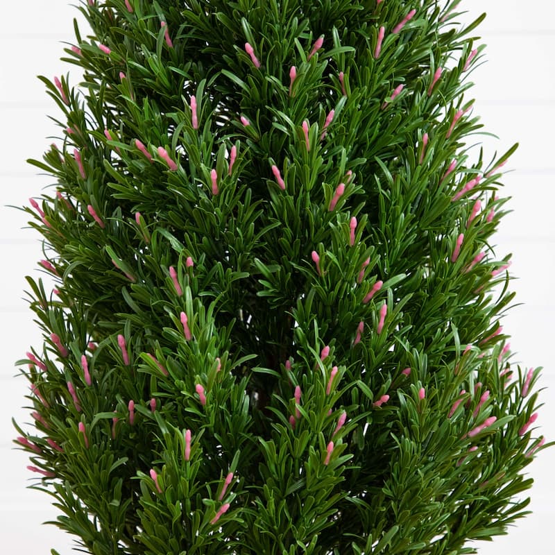 Rosemary Topiary Artificial Potted Tree - 5'