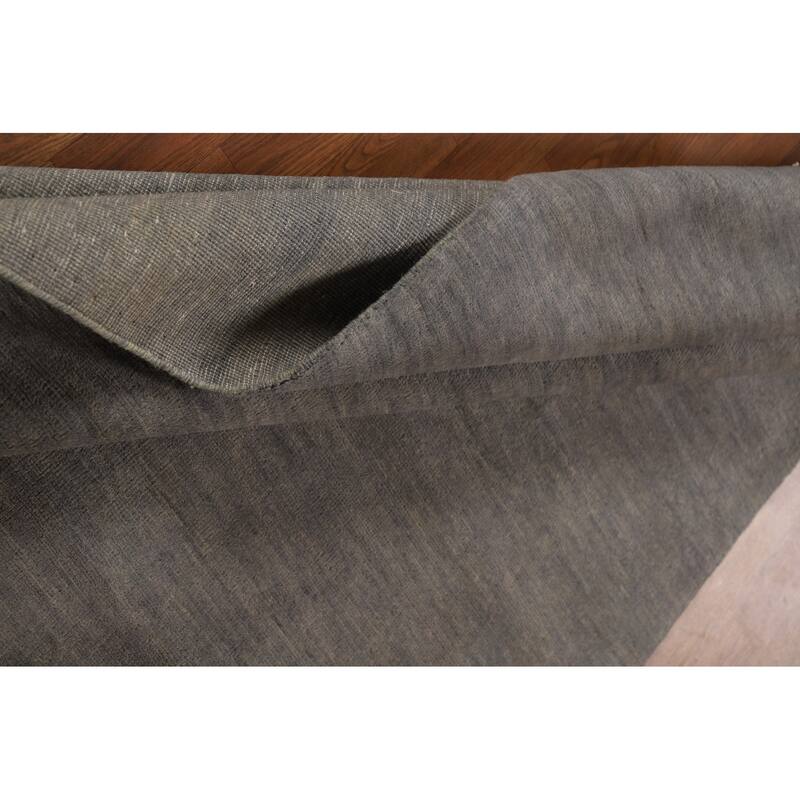 Modern Gray Gabbeh Oriental Rug Handmade Contemporary Wool Carpet - 4'11" x 6'6"