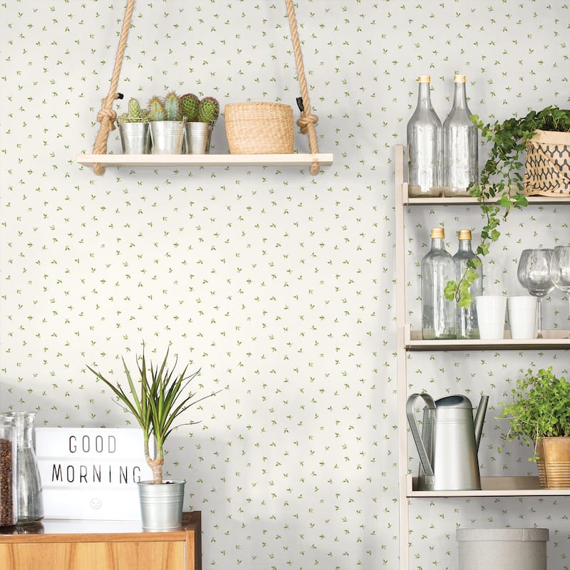 Galerie Wallcoverings Just Kitchens Leaf Toss Vinyl on Non-woven Matte Wallpaper Roll