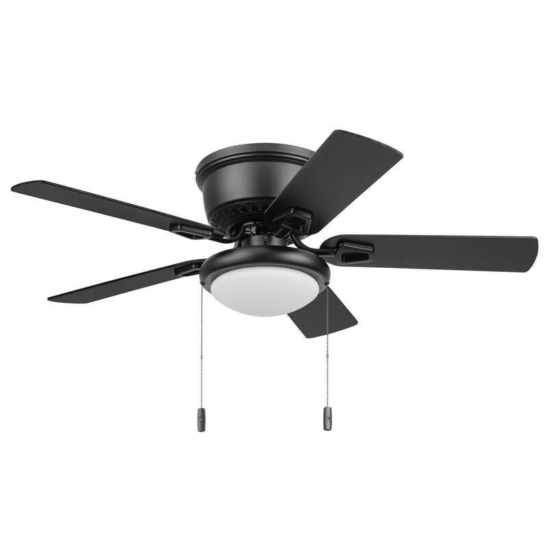 Honeywell 42" Braystone Indoor Matte Black Ceiling Fan with Light & Pull Chain - 42 Inches