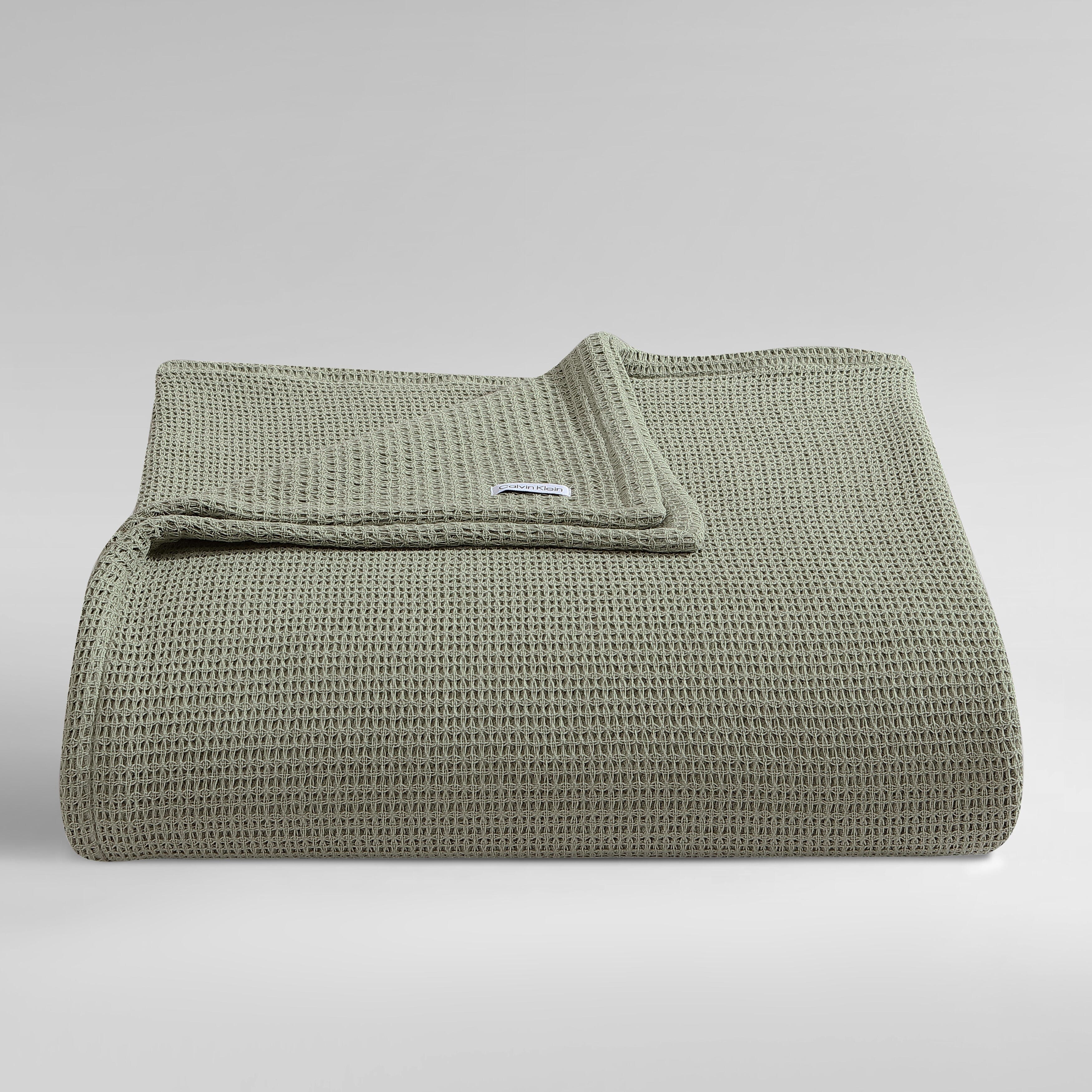 Calvin Klein Honeycomb Cotton Solid Reversible Blanket Bed Bath Beyond 39551843
