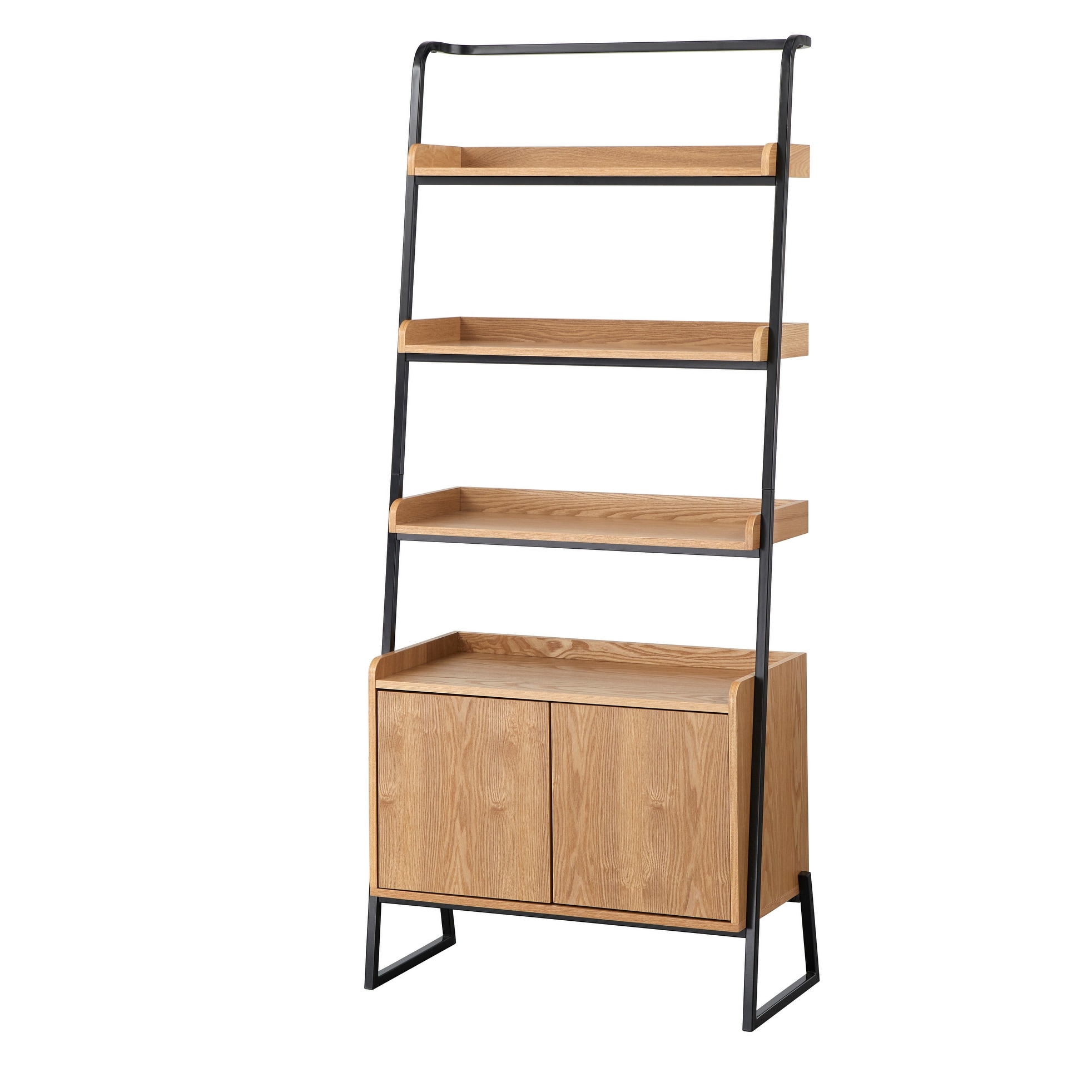 Lifestorey Estanier Large Ladder Shelf with Cabinet - On Sale